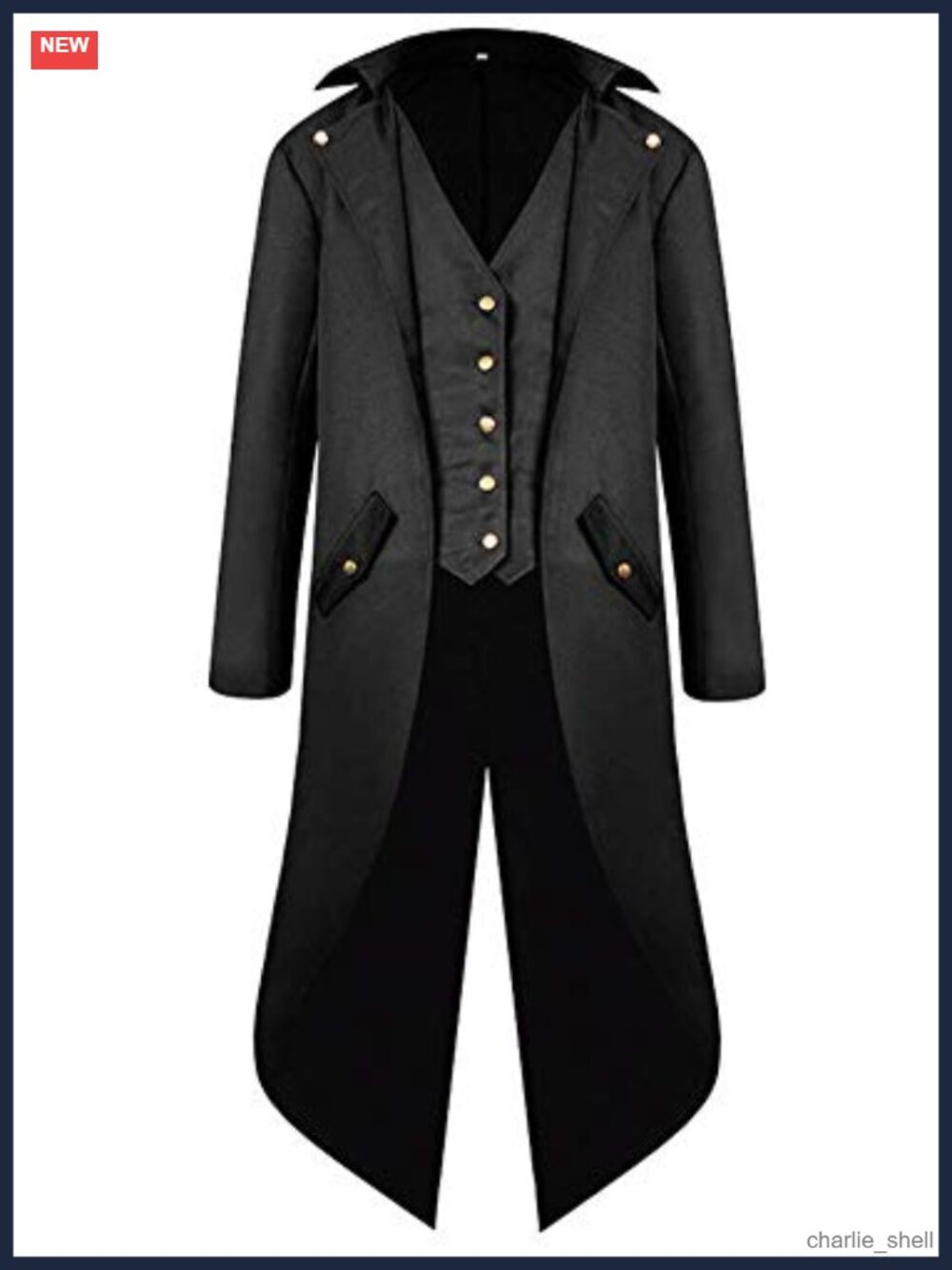 Men's Steampunk Tailcoat Jacket Victorian Gothic Cosplay Costume Frock Coat